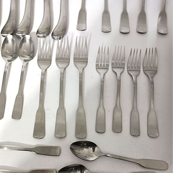 44 Stanley Roberts Flatware SRB 140 Rogers MCM Stainless Steel Mixed Pieces Vtg. - Picture 3 of 9